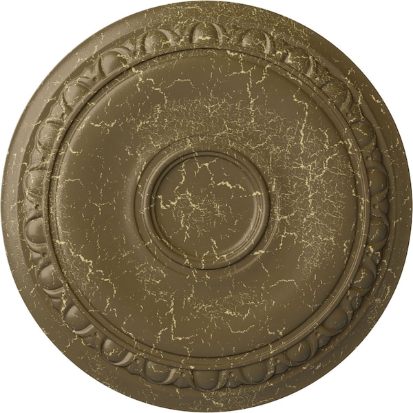 Ekena Millwork Caputo Ceiling Medallion (Fits Canopies up to 6"), 24 1/4"OD x 1 1/2"P, Mississippi Mud Crackle CM24CAMMC - main